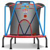 Zupapa No-Gap Design Trampoline For Kids Toddler Indoor Outdoor Small Trampolines For Baby With Net Basketball Hoop For Age 2-5,