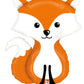 Woodland Fox Critter 36 Mylar Balloon
