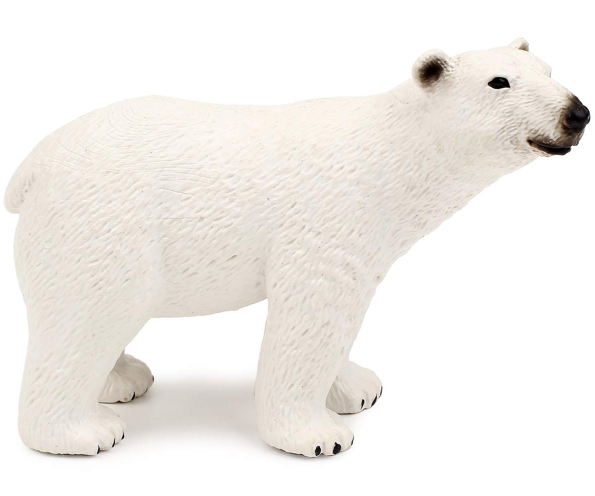Uandme Polar Animal Toy Figurines Set, Includes Polar Bear Family & Emperor Penguin Family Figures
