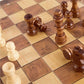 Chess Set,Folding Storage Wooden Chess Board Sets,17' Wooden Chess,3 In 1 Chess Board Game For Adults And Kids (Chess,Backgammon,Checkers)