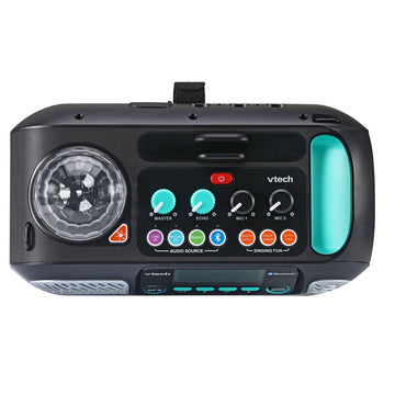 VTech Super Sound Karaoke Portable Bluetooth, 2 Mics Included, Party Lights
