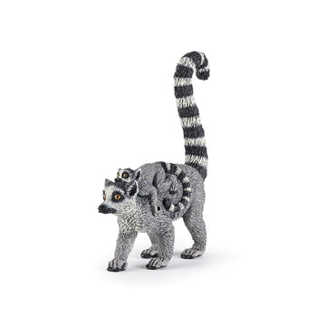 Papo -Hand-Painted - Figurine -Wild Animal Kingdom - Lemur And Baby -50173 -Collectible - For Children - Suitable For Boys And Girls- From 3 Years Old