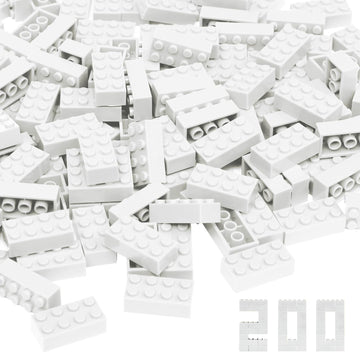 Unirolic Classic Building Bricks, 200 Piece 2X4 Building Blocks Stem Creative Building Toys Compatible With All Major Brands, Mo