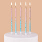 CAKE CODE Pink Blue Gold Long Thin Birthday Candles, Cake Candles, Birthday Parties, Wedding Decorations, Party Candles