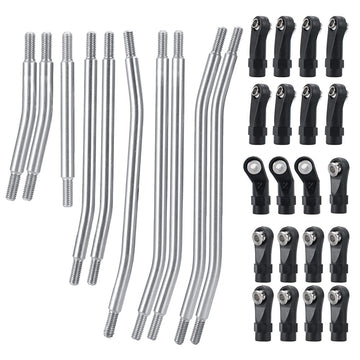 RCLIONS Stainless Steel Link Rod Linkage 324mm Wheelbase for TRX4 1/10 Crawler Car Upgrade Parts