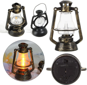 1Pc Miniature Lamps For Dollhouse,Doll House Miniature Retro Oil Lantern Dollhouse Accessories Scene Ornaments Dollhouse Miniatu