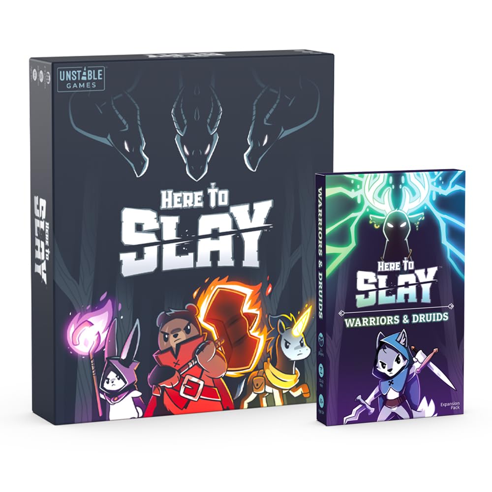 Unstable Games - Here To Slay Warriors & Druids Expansion Pack - Designed To Be Added To Your Here To Slay Base Game