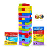 Wudly Wooden Stacking Tower Game For Kids | Colorful Block Balancing Game With Dice & Action Tasks | Montessori Learning Toy For