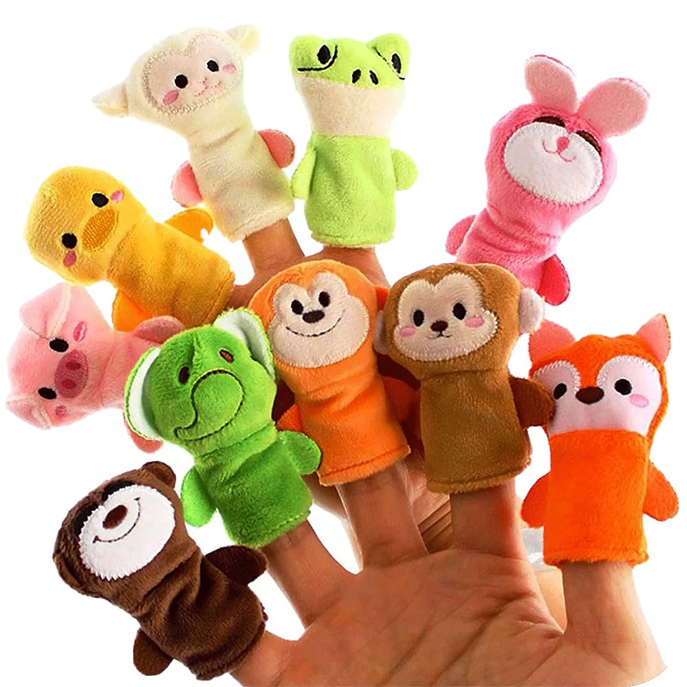 Perfect Puppet Sealive 10-Pcs Finger Puppets For Toddlers Story Time - Soft Velvet ...