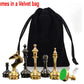 Stonkraft Collector Edition Brass Chess Pieces Pawns Chessmen Chess Coins Figurine Pieces (2.5'' Sleek)