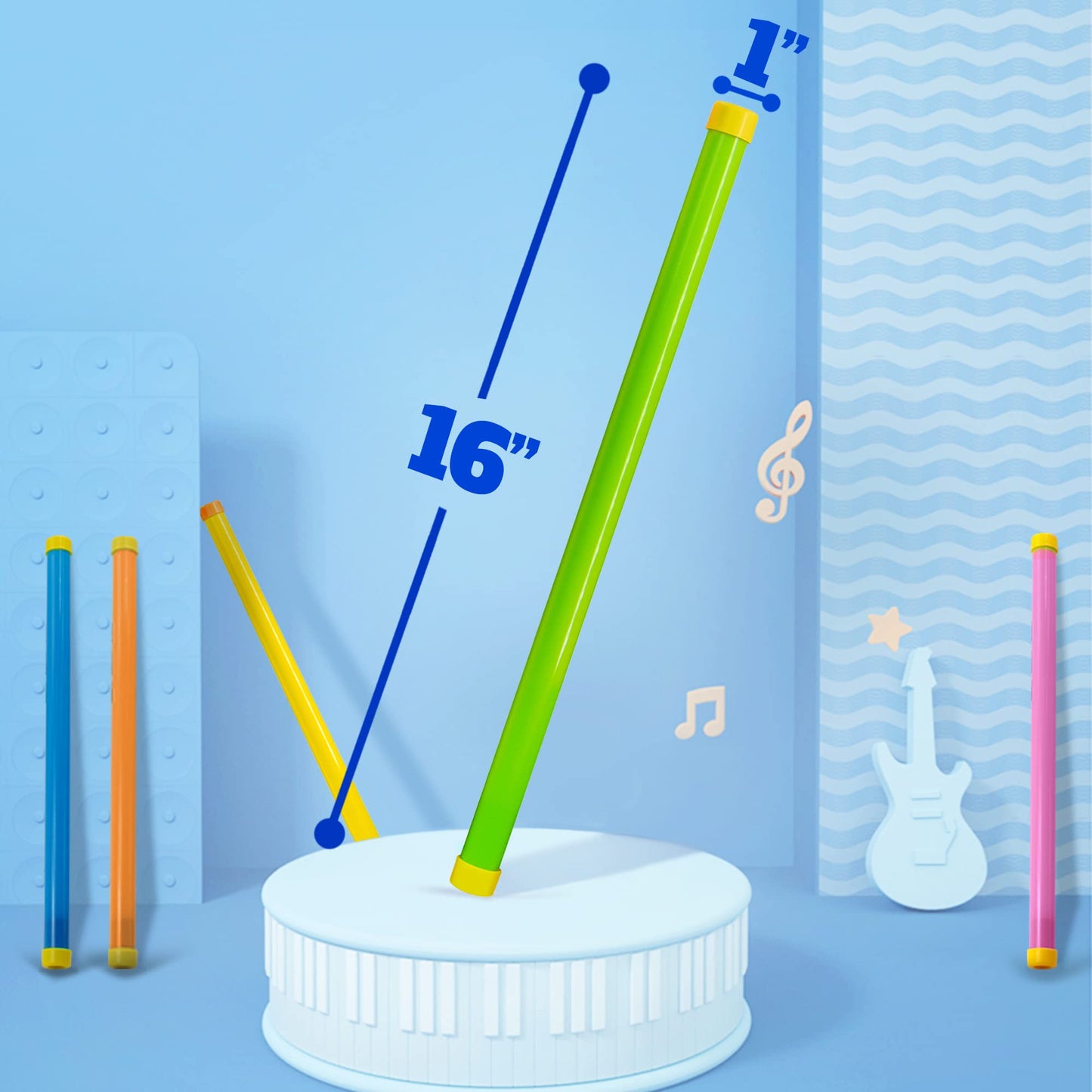 Novelty Place 16 Groan Tube Noise Makers 5 Pack - Funny Party Noisemaker for Kids and Adults - Party Favor Sound Tubes Toys Mult