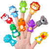 Vanmor Rubber Animal Bath Finger Puppets For Toddlers, Finger Puppets For Kids Easter Basket Stuffers Egg Fillers, Silicone Fing