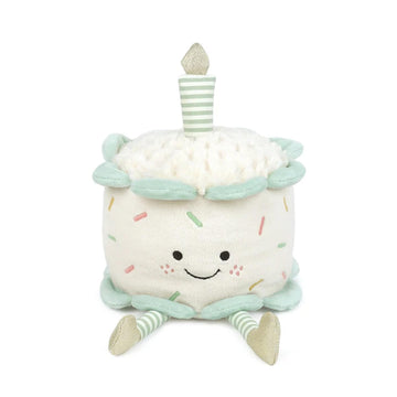 Mon Ami Stuffed Birthday Cake Plush Toy - 7X5    Pretend Play For Toddlers, First Birthday Gift, Party Decoration (Cream)