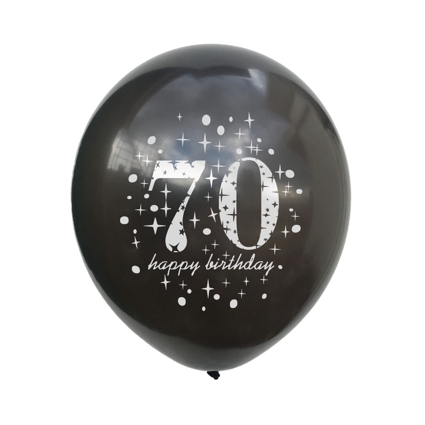 Shuntai 70Th Birthday Balloons Black And Gold 70Th Birthday Decorations For Men Women Latex Confetti Printed Number Balloon 70 Y