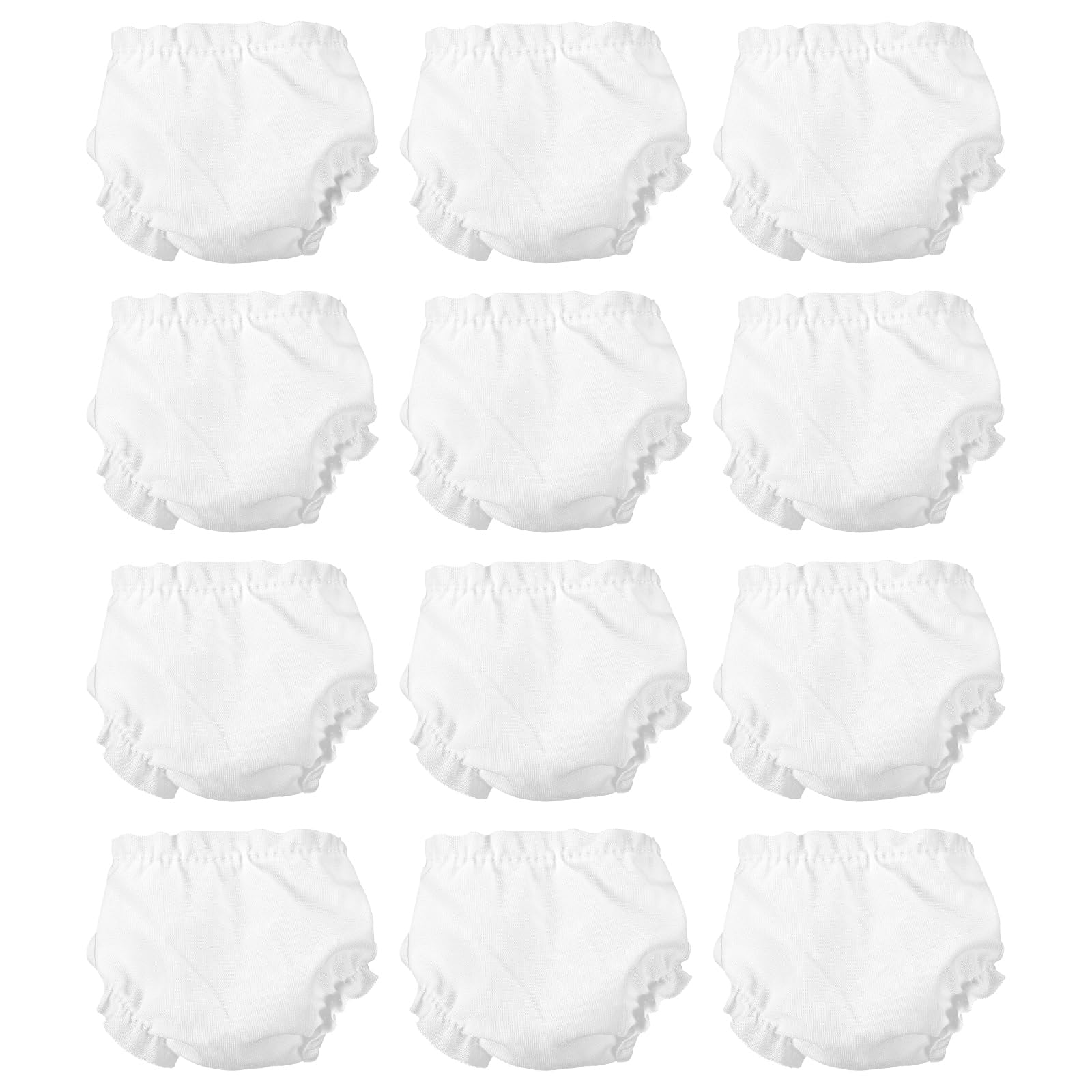 Jojofuny Set Of 12 White Doll Diapers, Baby Doll Diapers Underwear Set For 5-7 Inch Dolls And Other Similar Dolls Baby Doll Diap