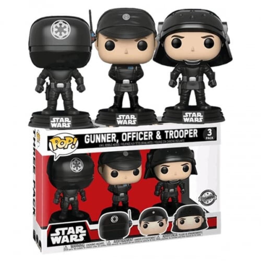 Pop! Figures, Set Of 3, Star Wars Gunner, Officer And Trooper, Exclusive