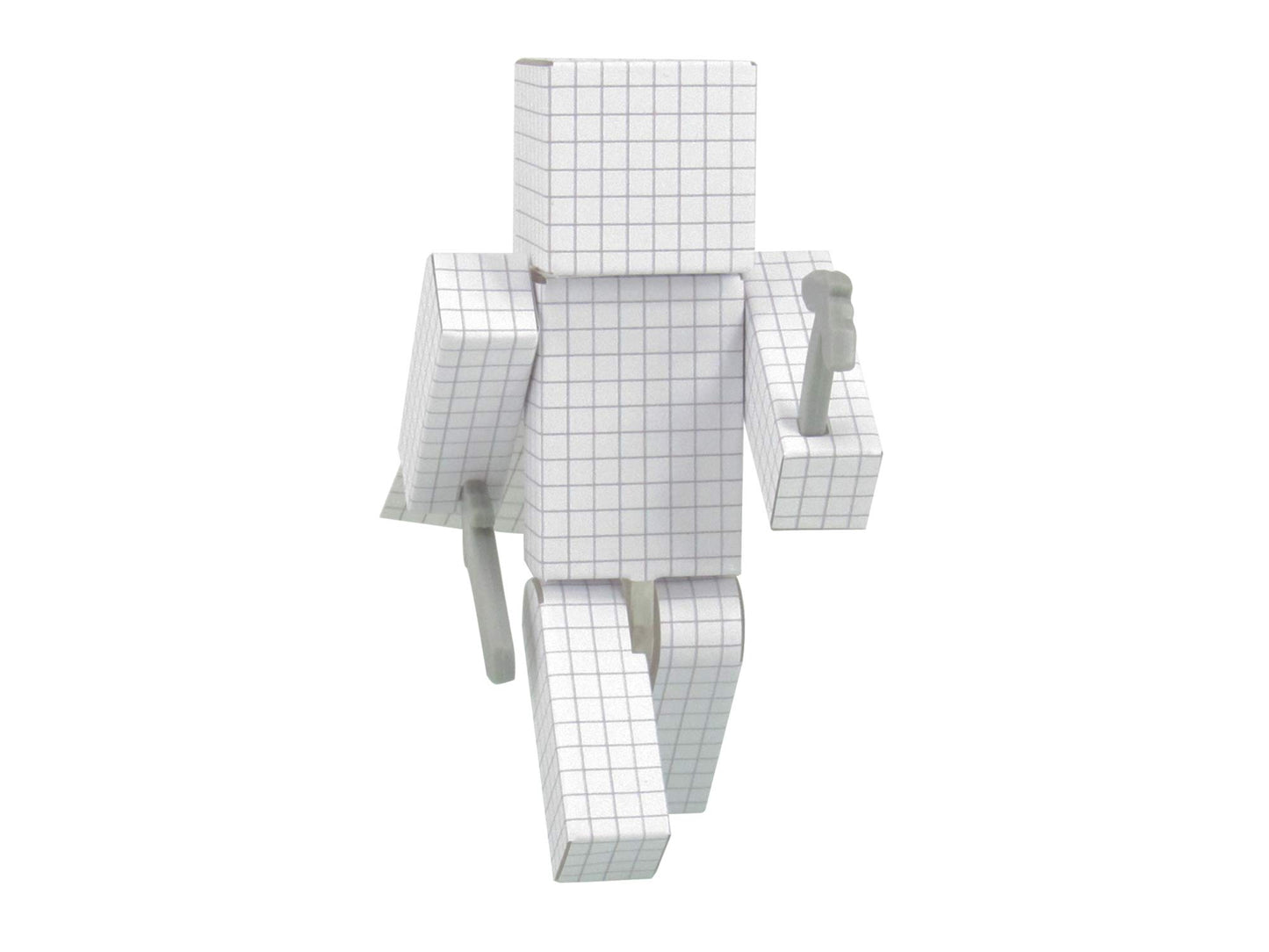 EnderToys Color-in Customizable Action Figure - 4" Gray Plastic Model B07CZ78T3B