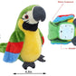 Vincilee Talking Parrot Repeat What You Say Mimicry Pet Toy Plush Interactive Toys Buddy Parrot for Children Gift 4.3 x 8.7inches(Green)