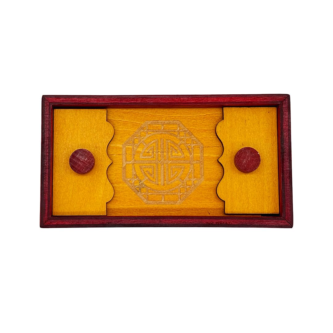 Project Genius Wooden Brainteaser Puzzle Box TG401 - Multi Color, Hidden Compartment for Gifts, Ideal for Kids 8+, Teens, and Adults