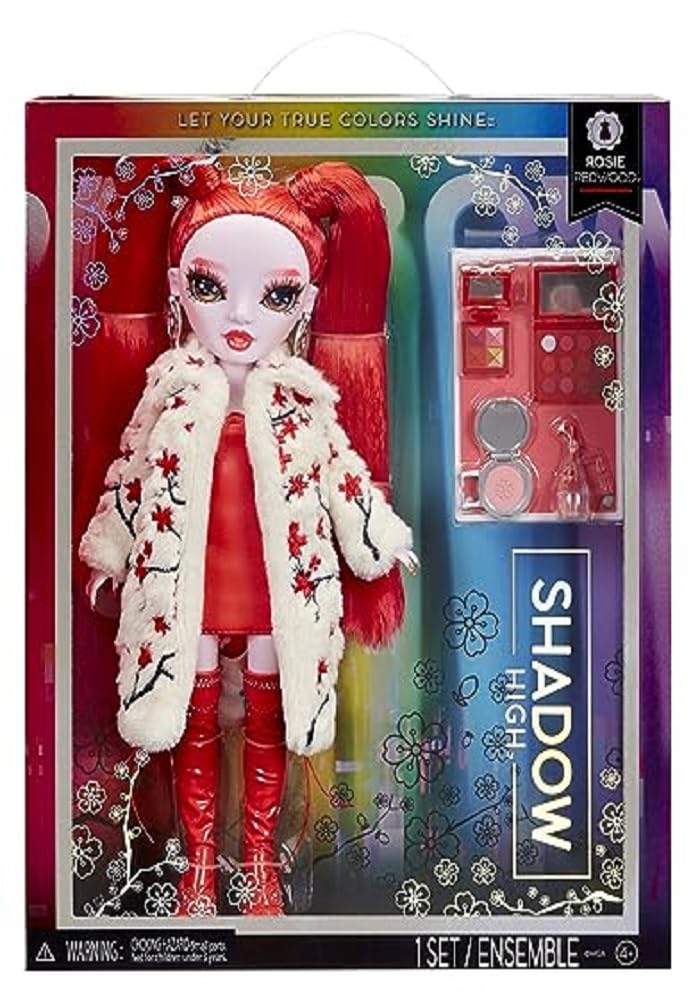 Rainbow High Shadow High Rosie - Red Fashion Doll. Fashionable Outfit, Extra Long Hair & 10+ Colorful Play Accessories. Great Gift For Kids 4-12 Years Old & Collectors
