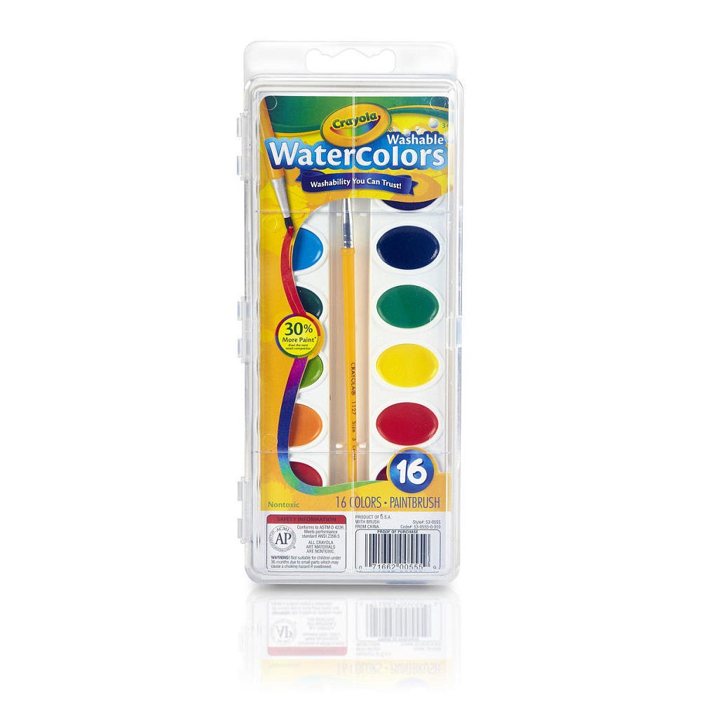 Crayola Washable Watercolor Paint WATERCOLORS,16CT,AST (Pack of20)