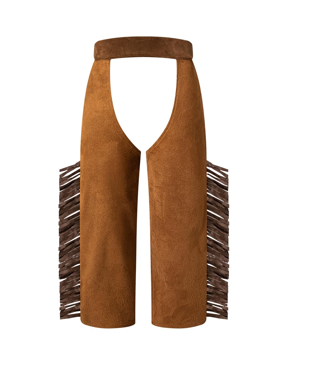 IWALUE Kids Boys Cowboy Costume Dress Up Halloween Party Cosplay with Bandana Cowboy Hat(White,11-12Years)