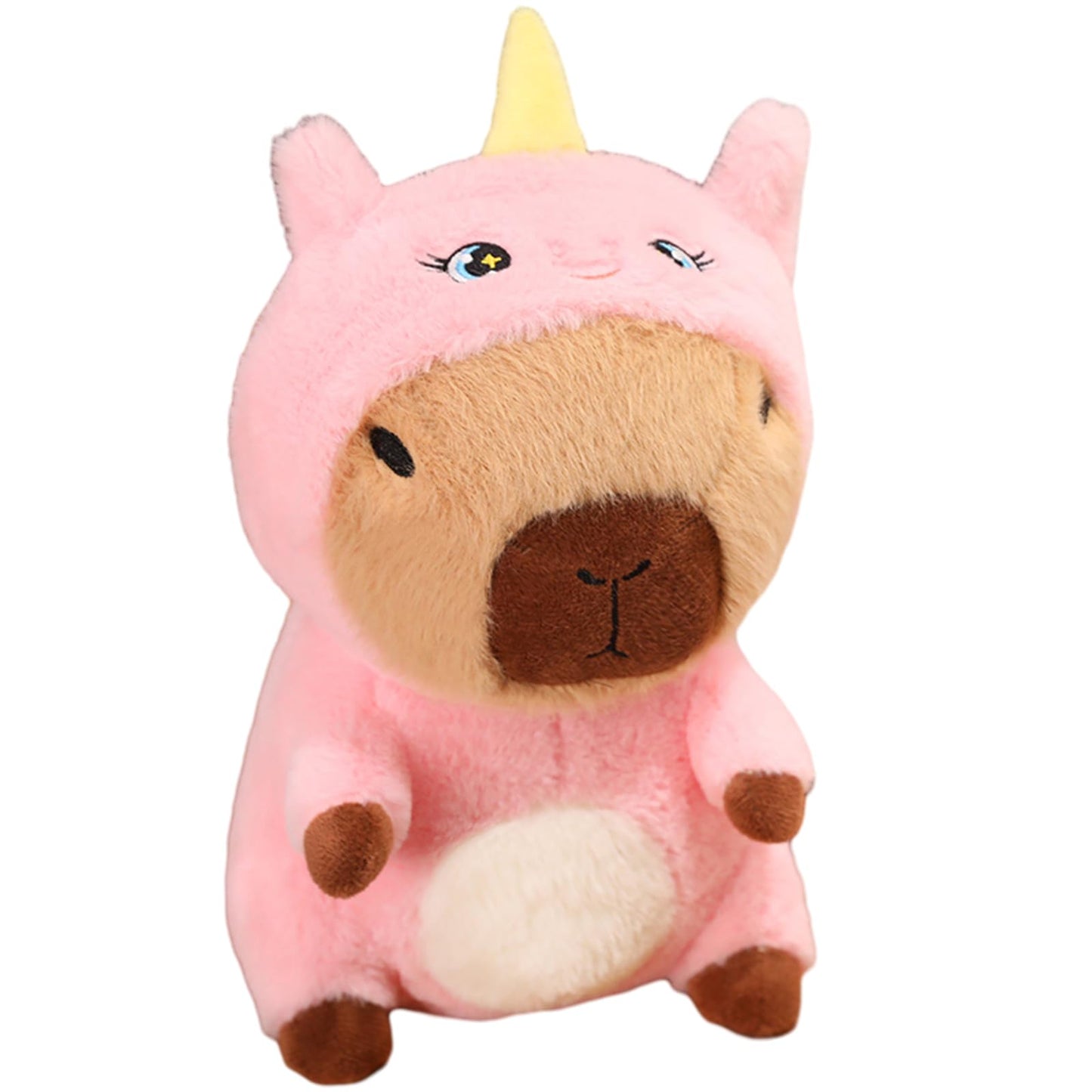 TONGSONG Capybara - Bunny Rabbit Stuffed Animal Capybara Wearing Pink Rabbit Costume Plushies Capybara Dressed as Cute Bunny Funny Plush Toys for Kids Stuffed Capybara Animals Gift for Lover 10 Inch