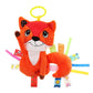 Atorse Baby Kids Pram Handbell Stroller Hanging Plush Toys Orange Fox
