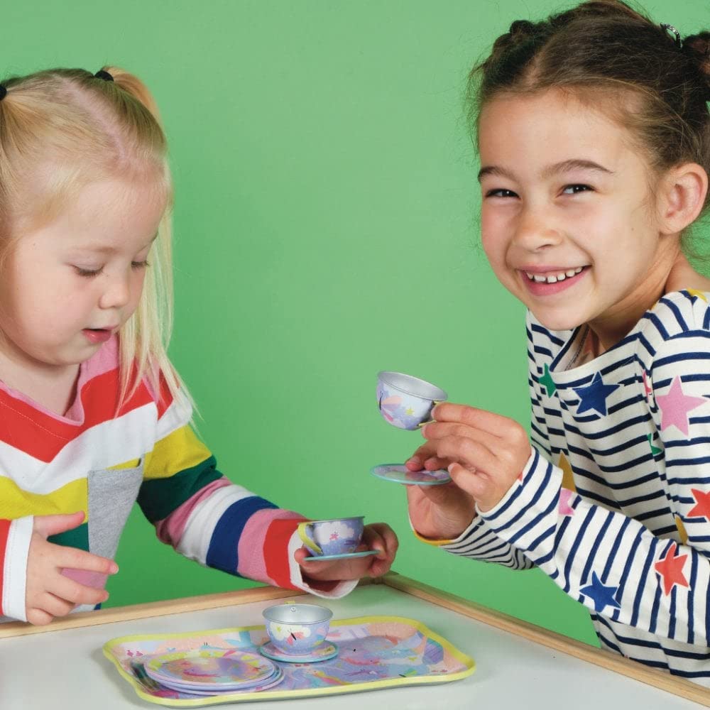 Floss & Rock 43P6398 Fantasy Musical Tin Tea Party Playset, Set of 15, Multicolor, 17 x 17.5 x 95cm