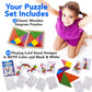 3 Bees & Me 2 Wooden Tangram Shapes Puzzle Toys with 52 Pattern Cards for Kids and mature-themeds - Montessori Wood Toy  STEM Shape Puzzles Manipulatives Games  Educational Tangrams for Kids