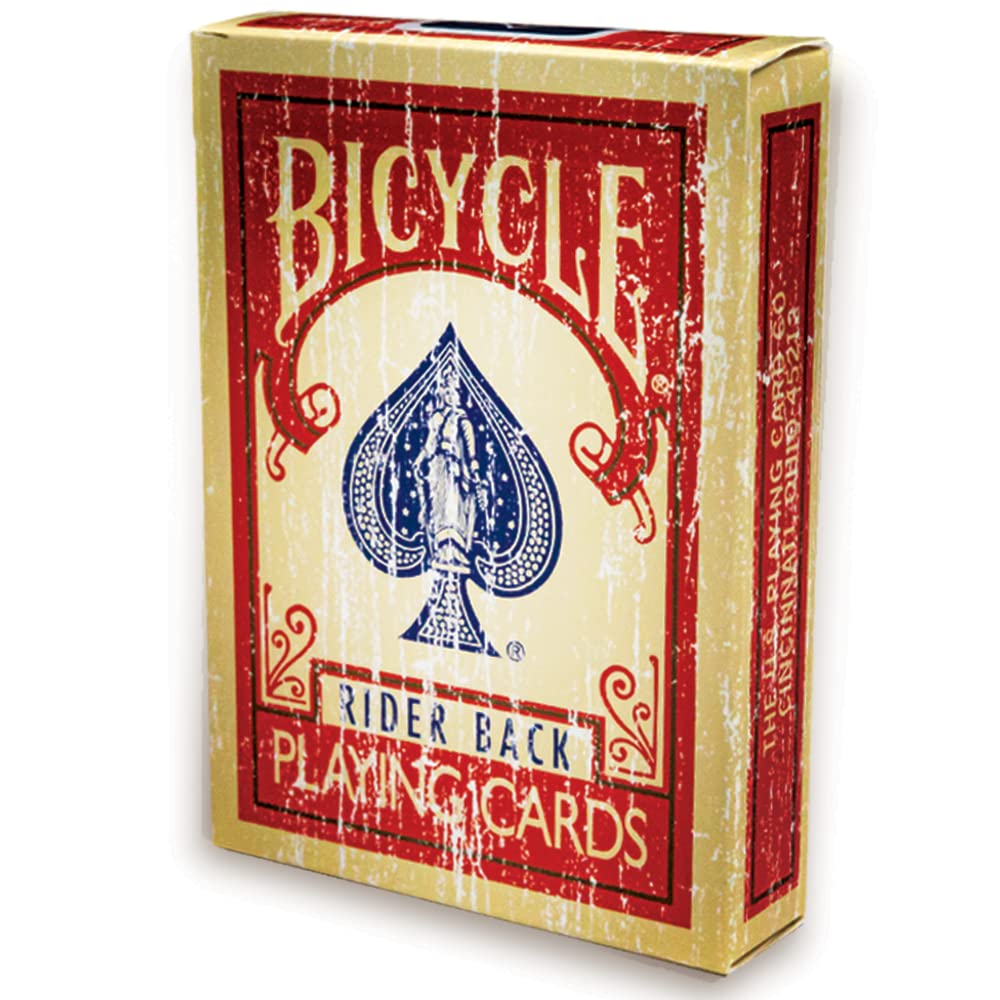 Magic Makers Faded Rider Back Red Bicycle Deck - Limited Edition
