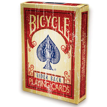 Magic Makers Faded Rider Back Red Bicycle Deck - Limited Edition