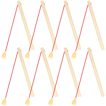 Onest 8 Pieces Wooden Magnetic Fishing Poles Wooden Magnet Poles Fishing Rod Learning Games For Kindergarten Preschool Girl Boy