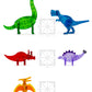 Magna-Tiles Dinos 5-Piece Magnetic Construction Set, The Original Magnetic Building Brand