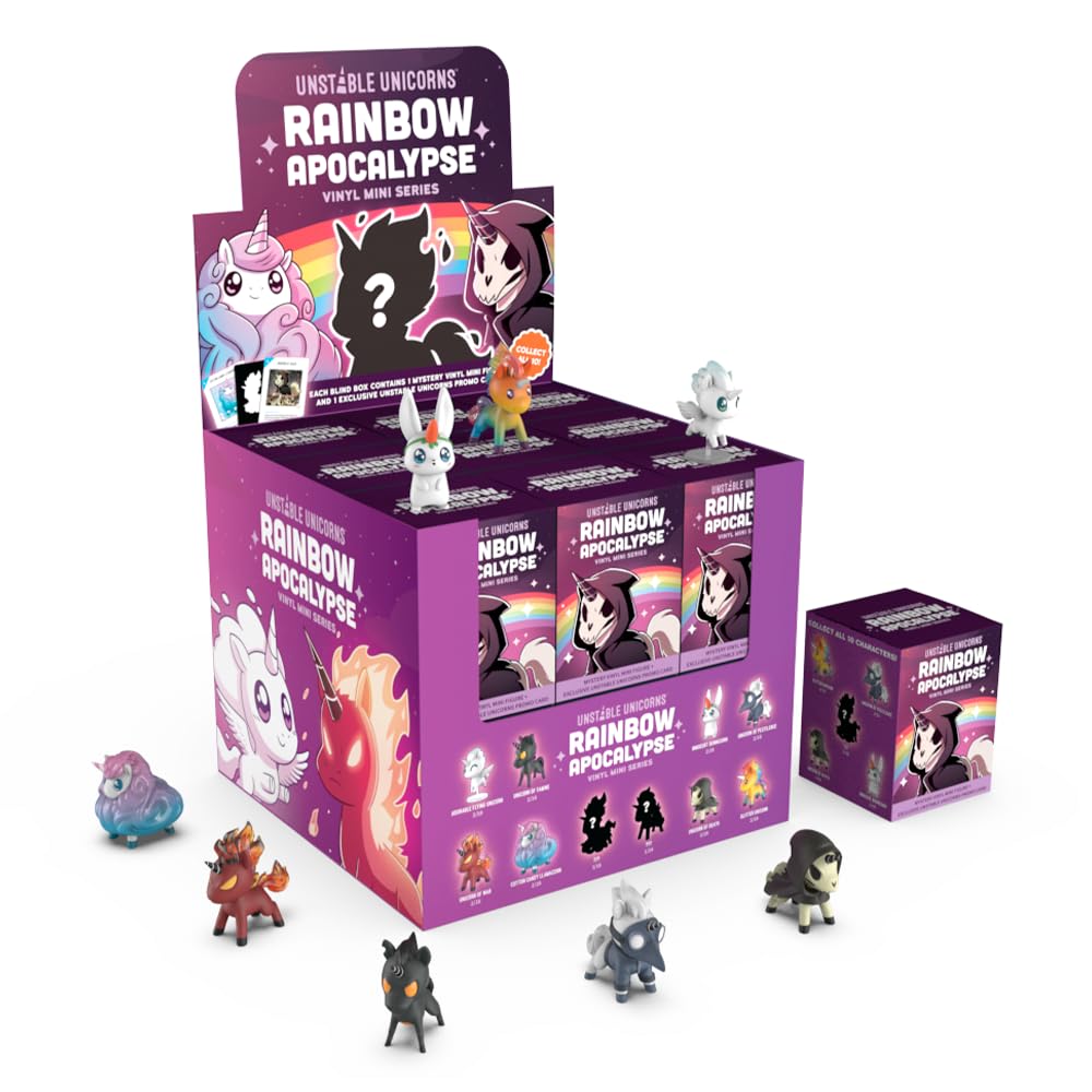 Unstable Games Unstable Unicorns Vinyl Mini Figures Mystery Box - Rainbow Apocalypse, Multi Color, Model 6795-VF-BOX1