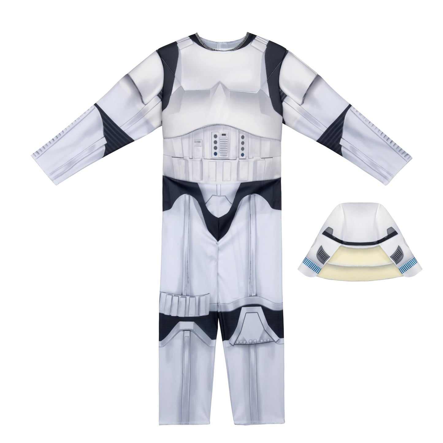 Star Wars Official Toddler Costume - enhanced Quality Padded Jumpsuit with Detachable Cape and Fabric Headpiece(3-4T)