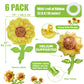 3D Big 34'' Yellow Sunflower Sunshine Balloons Spring Summer Floral Sunflower Party Decorations Sunflower Themed Mylar Foil Ball