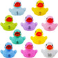 10 Pack: Numbers Counting Rubber Ducks Colorful Bath Toys - 1, 2, 3 Learn To Count Numeracy Early Learning Educational Bathtime Squeak Duckies Bathtub Set For Kids, Toddlers