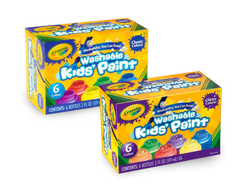 Crayola Washable Kids Paint Set (12Ct), Classic And Glitter Paint For Kids, Arts & Crafts Supplies, Toddler Painting Kit, 3+ [Amazon Exclusive]