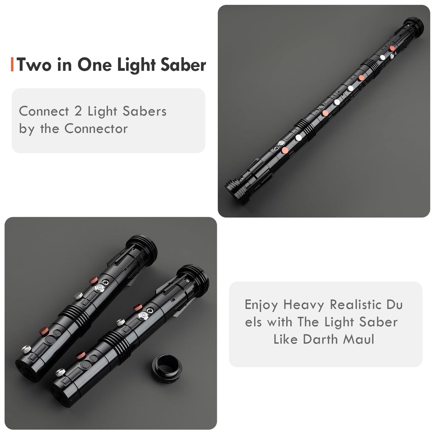 DAMIENSABER Xenopixel V3 Sensitive Motion Control Light Saber, 34 Sound Fonts Smooth Swing Light Sabers with Infinite Color Chan