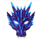 Crtepst Dragon Costume For Kids Boys Girls, Dragon Wing Tail Mask Set,Halloween Dinosaur Cosplay Set For Child (Blue Purple)