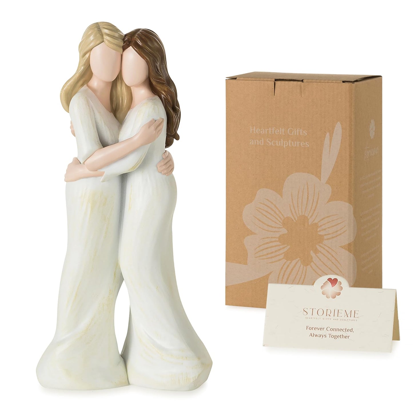 Storieme Sister Birthday Gifts for Women: Heartfelt Hugging Figurine Statue - Unique Sentimental Keepspirit-inspired flavor Present for Sisters Best Friend - enhanced Resin Art Decor (7.7 )