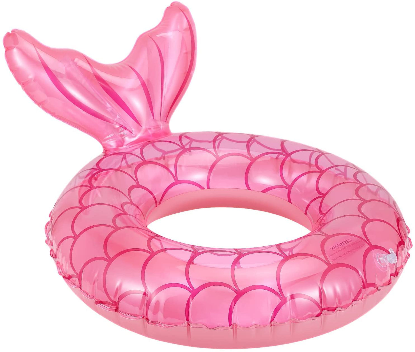 Moko Inflatable Fish Tail Swim Ring, Summer Swimming Float Swimming Circle Pool Float Ride On Pool Raft Tube Outdoor Pool Beach Water Floats Party Supplies Kids Floaties, Rose Gold
