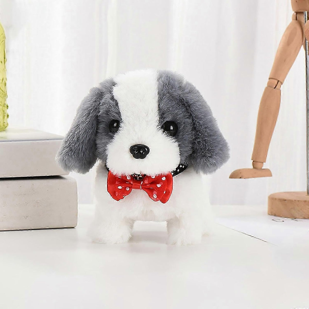 Aqify Hopping Walking Dog Toy with Sounds, Jumping Dog Wiggling Tails, Twitching Mouth and Nose, Educational Interactive Dog Toy
