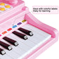 Conomus 31 Keys Piano Keyboard Toy For Kids, Birthday Gift For 1 2 Year Old Girls,Pink Musical Piano Toy For Toddlers With Micro