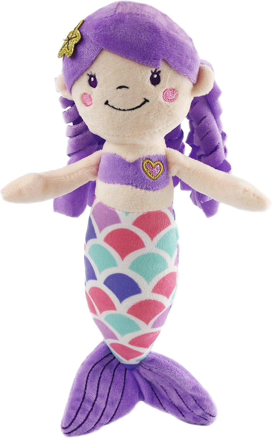 Athoinsu 12 Purple Mermaid Stuffed Animal Soft Cute Adorable Mermaid Princess Plush Toy Doll Birthday Childrens Day Decors fo