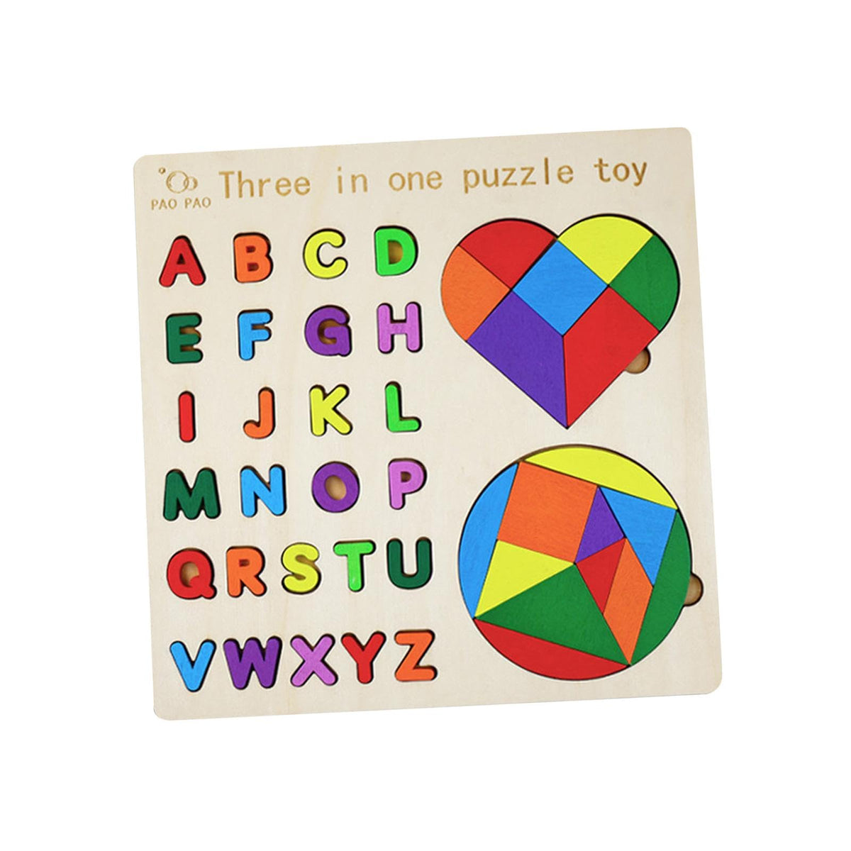 FashionMyDay Wooden Montessori Jigsaw Puzzle Set, Develops Motor Skills, Ages 46