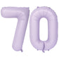 40 In Matte Purple Number Balloons Helium Foil Mylar Balloon Birthday Party Banquet Decoration Digital 70