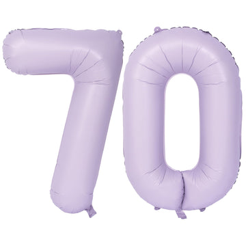 40 In Matte Purple Number Balloons Helium Foil Mylar Balloon Birthday Party Banquet Decoration Digital 70