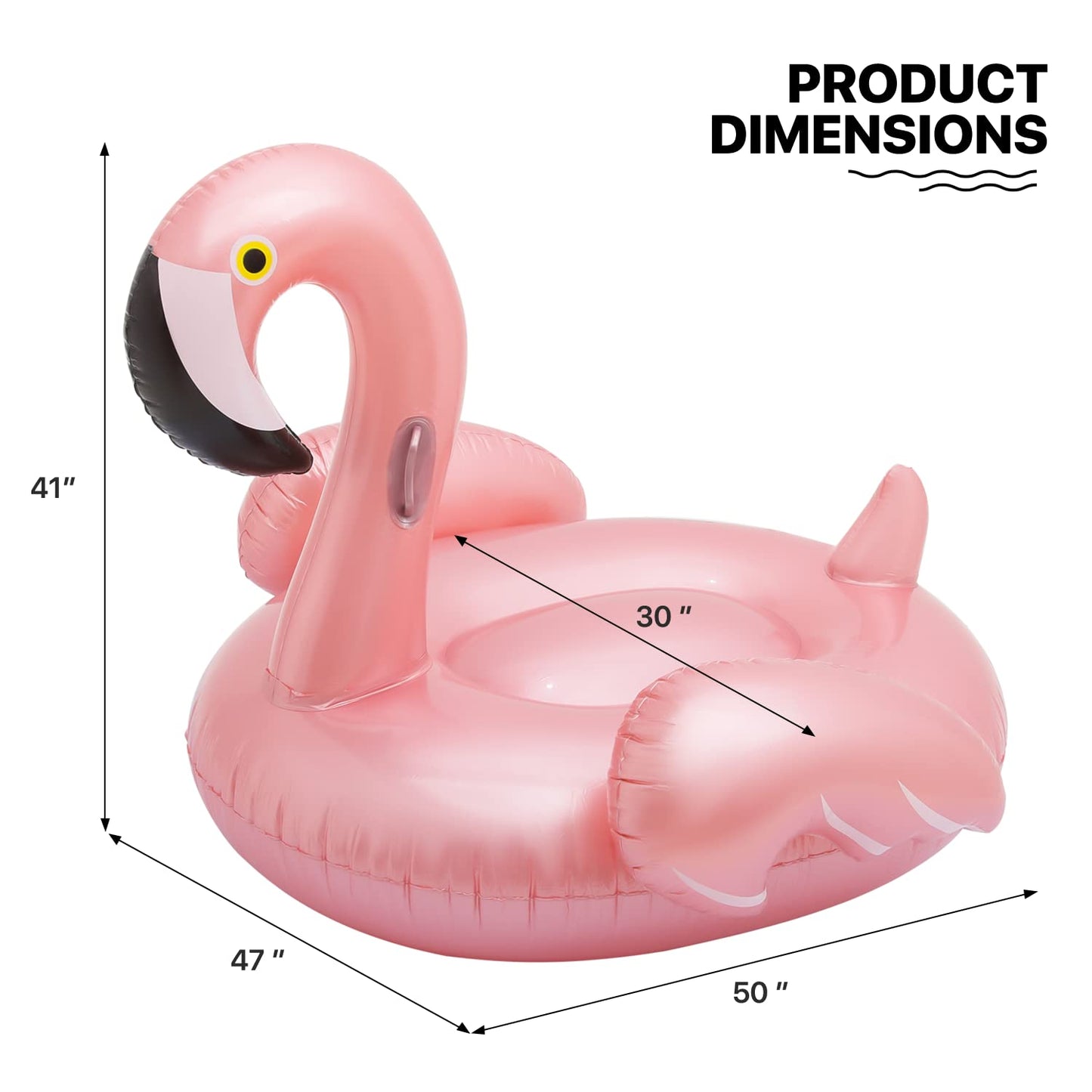 MoNiBloom Pool Float for mature-themed Inflatable Giant Floaties Flamingo Lake Rafts Swimming Floaty Summer Beach Ride-ons